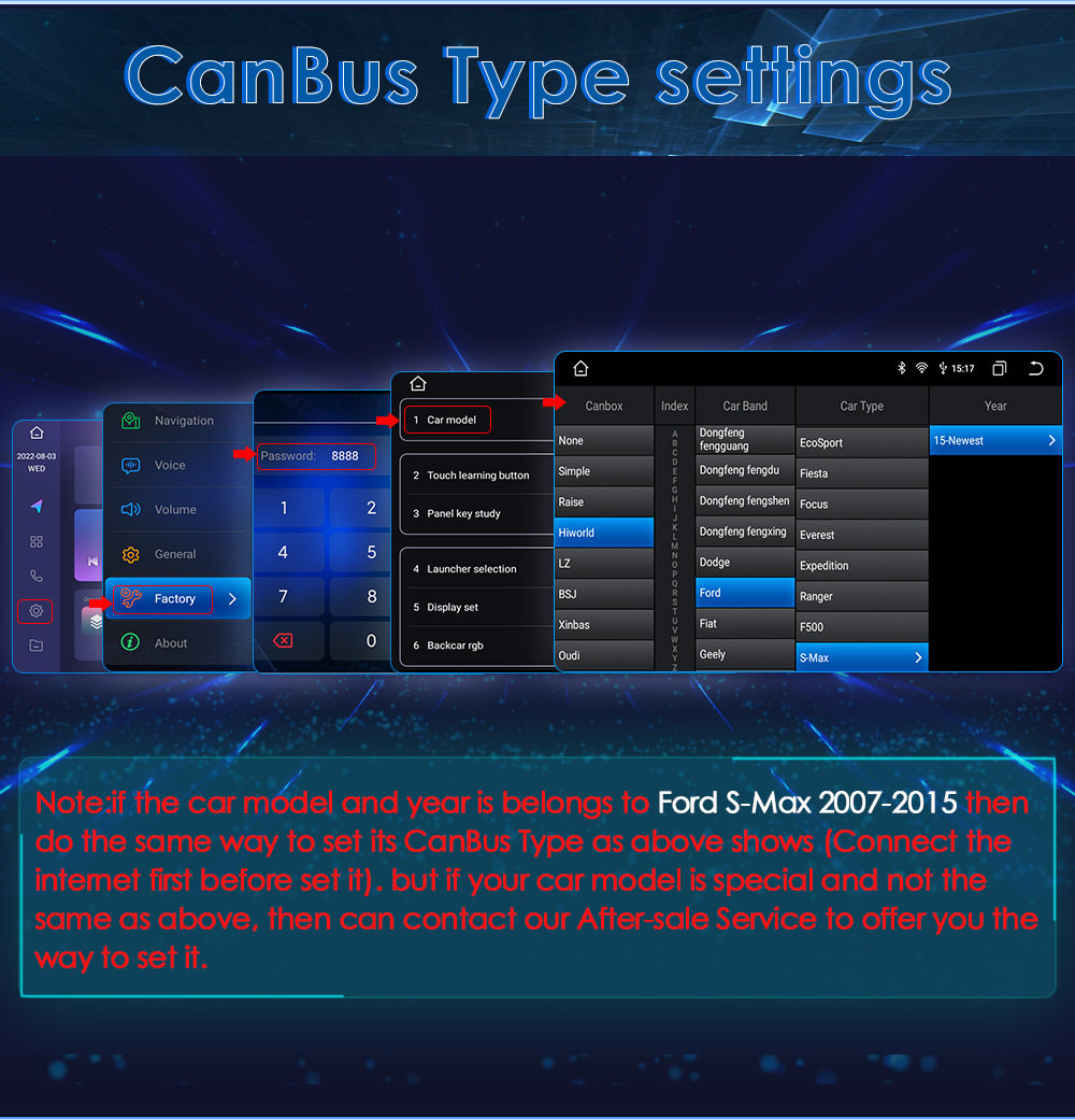 Suitable for FORD FORD S-Max 2007-2015 navigation large screen Android Smart GPS car Bluetooth