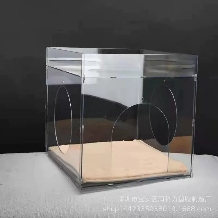 透明宠物箱定制尺寸pet板片成型pet可拆卸一体式可回收灯箱
