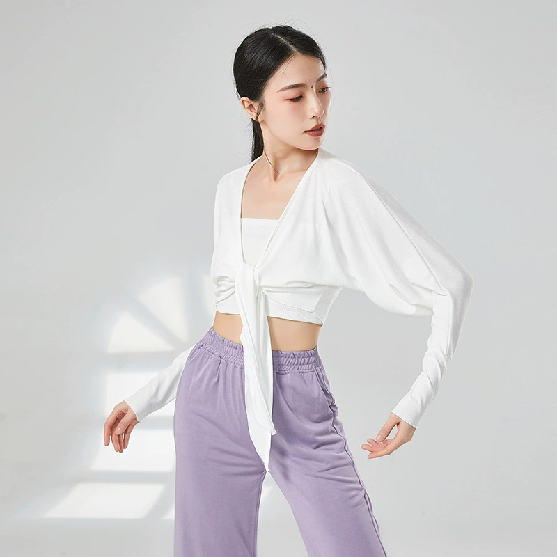 Современная танцевальная тренировка куртка Классический танцевальный костюм китайский стиль джаз живот балетная блузка учитель йоги костюм