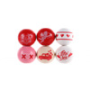New Valentine's Day Series Circular Ball Bead Two -color Lotus San beads DIY decorative wood bead skewers accessories manufacturers direct sales
