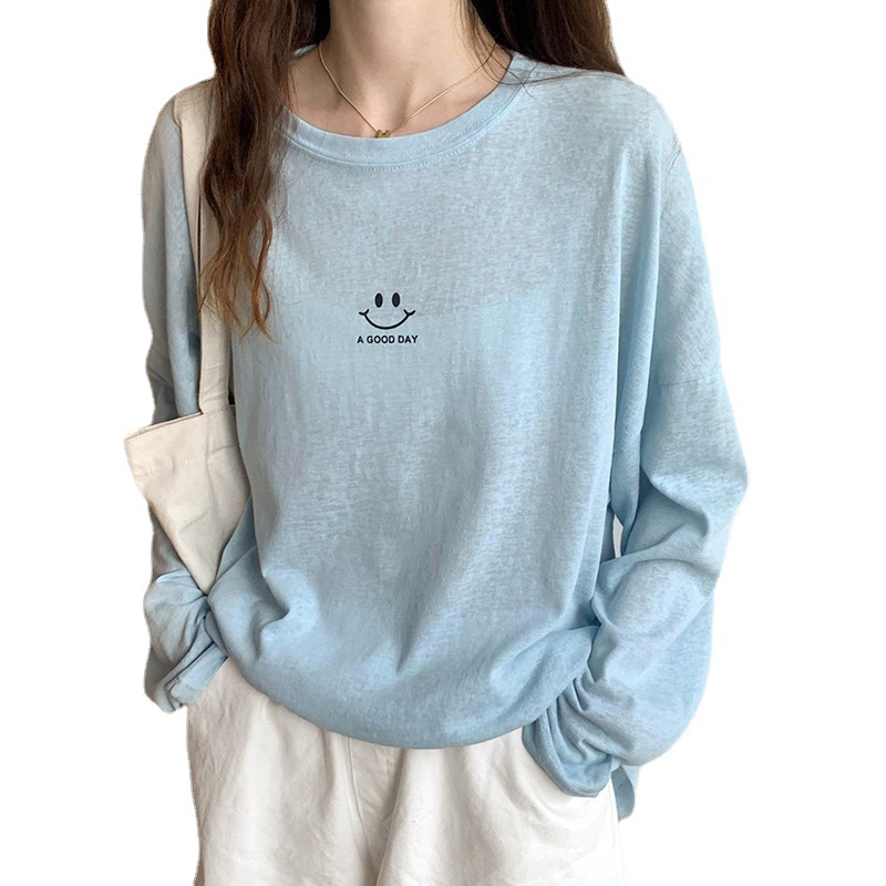 Ropa de protección solar para mujer, camiseta con máscara para el verano 2024, manga larga, estilo coreano, holgada, amarilla, transpirable, para aire acondicionado image 7