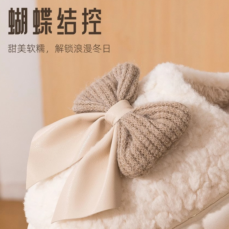 Pantuflas de algodón con sensación de pisar excremento, estilo ins, para chicas energéticas, novedad de otoño e invierno 2025, pantuflas cálidas de felpa para interiores del hogar
