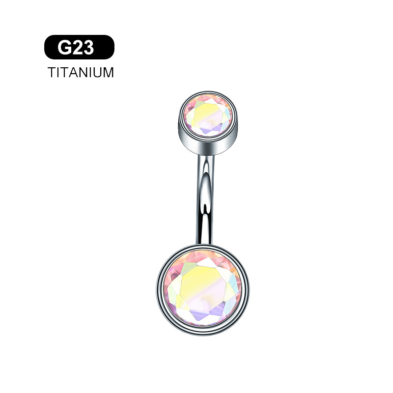 Belly button piercing with zircon, Amazon, material
