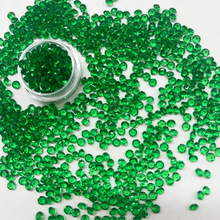 1.5-8MM尖底圆形塑胶宝石批发diy婚纱服饰无底裸钻透明亚克力钻