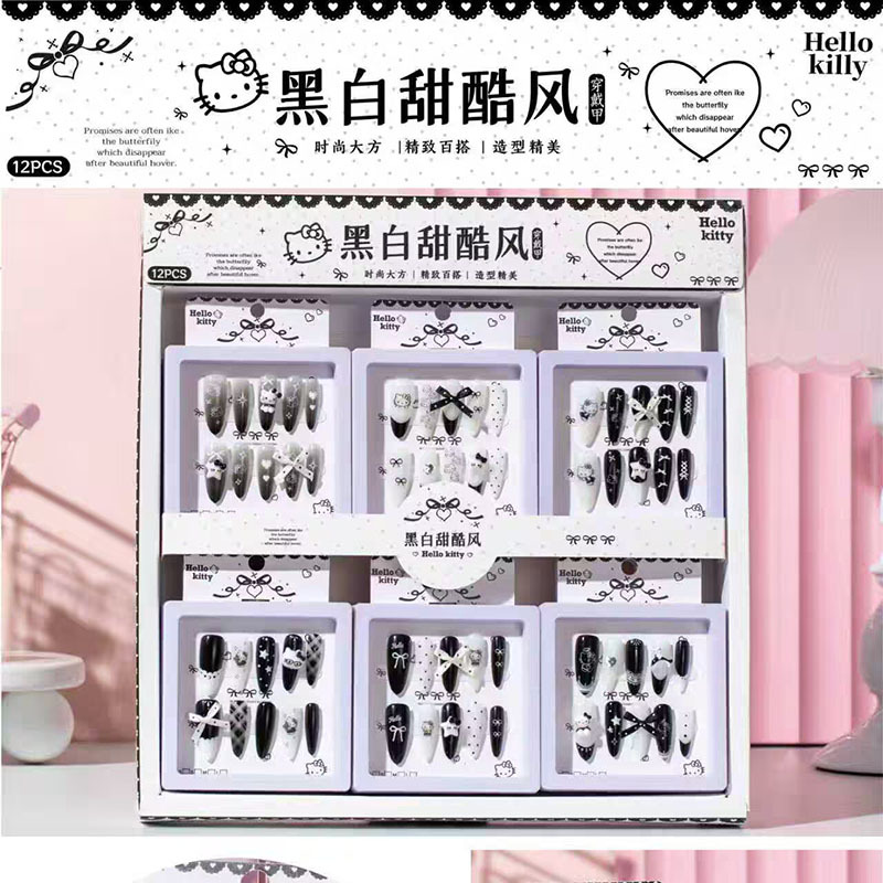 Uña de vestir impresión de ojo de gato manicure pegatinas de gel de goma de vestir estudiantes caricaturas lindas desmontables de vestir pony de uñas