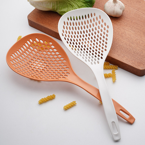 Noodle spoon large colander long handle thickened dumpling wonton filter spoon kitchen household plastic high temperature resistant draining
