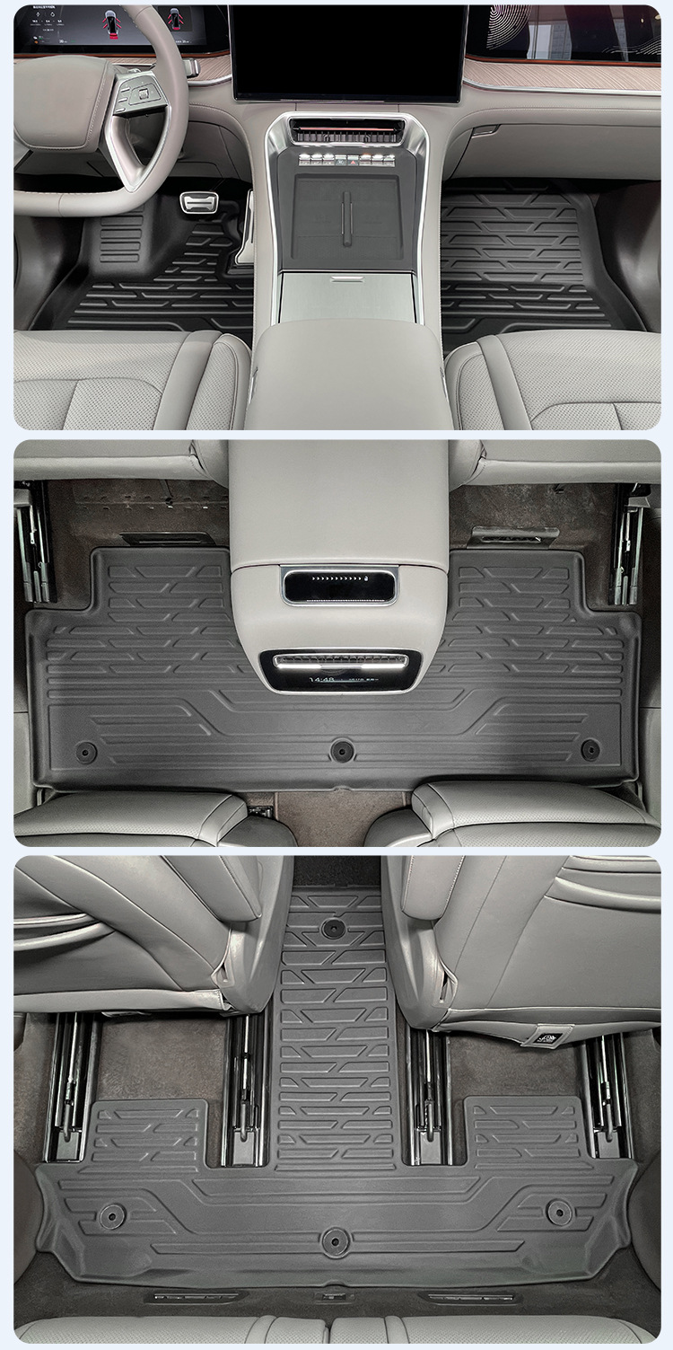 Suitable for 25 Denza N9 Car Floor Mats, All-Weather Tpe Floor Mats, Trunk Mats, Environmentally Friendly Seat Back Cushions