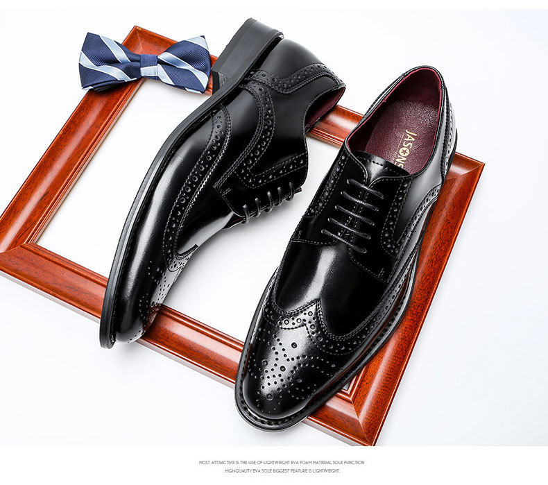 British Style Men's Business Leather Shoes - Formal Footwear_voghion.com
