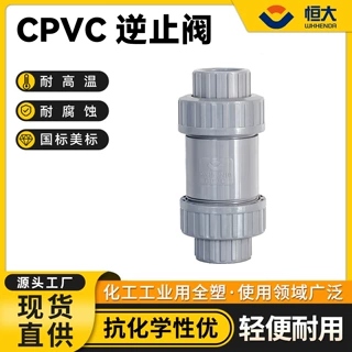 恒大CPVC/FPM单由令逆止阀双由令止回阀PVC化工单向阀止流阀