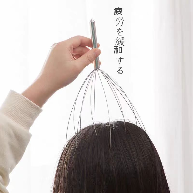 日本头部按摩器28爪灵魂提取器按摩疏通经络穴位头皮八爪鱼按摩器|undefined