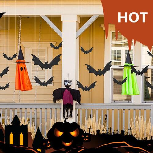 Cross-border Amazon Halloween hanging bat party decoration felt bat yard pendant Halloween decoration props