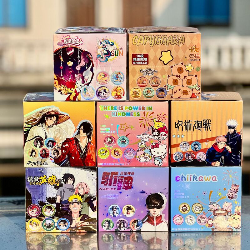 アニメ同人ダブルフラッシュバジブラインドボックス75MM二次元グッズ10+1隠しモデルバッジブラインドバッグ|undefined