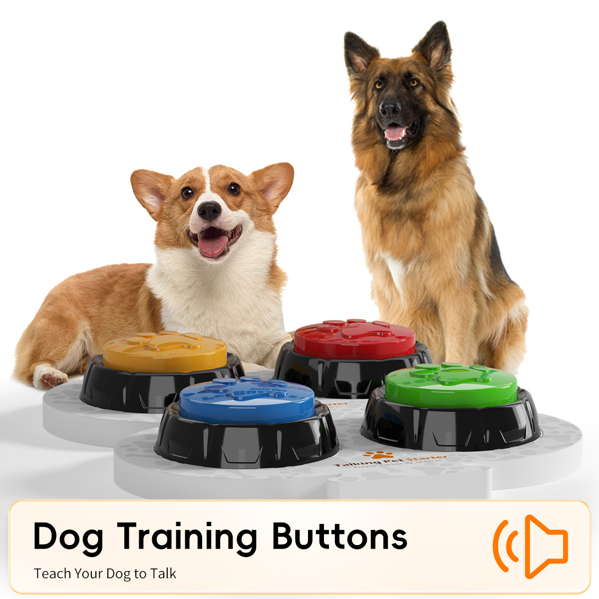 Pet Communication Toys Multi-color Boring Voice Recording Dog Self-hi Button Thickened Cushion Voice Interactive