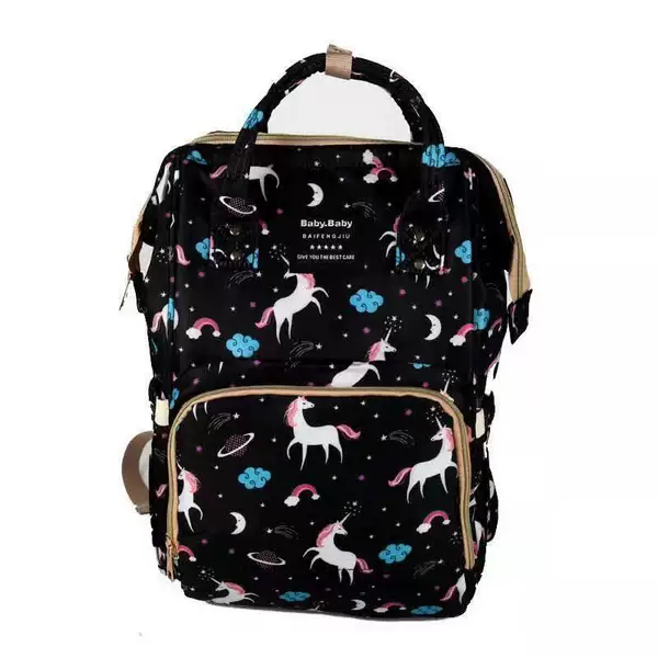 Factory Hot-selling Unicorn Composite Cloth Mummy Bag Cross-border Mother and Child Back Pregnant Women's Backpack Storage Bag
