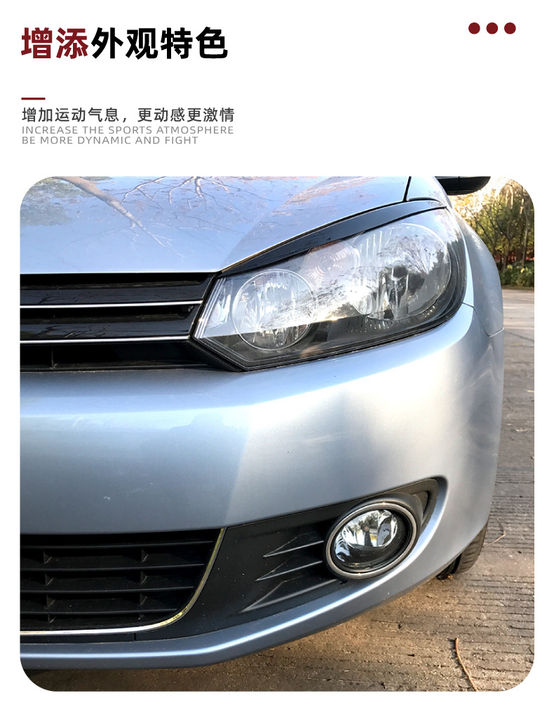 Headlight Eyelids for Volkswagen Golf 6 MK6 2009-12