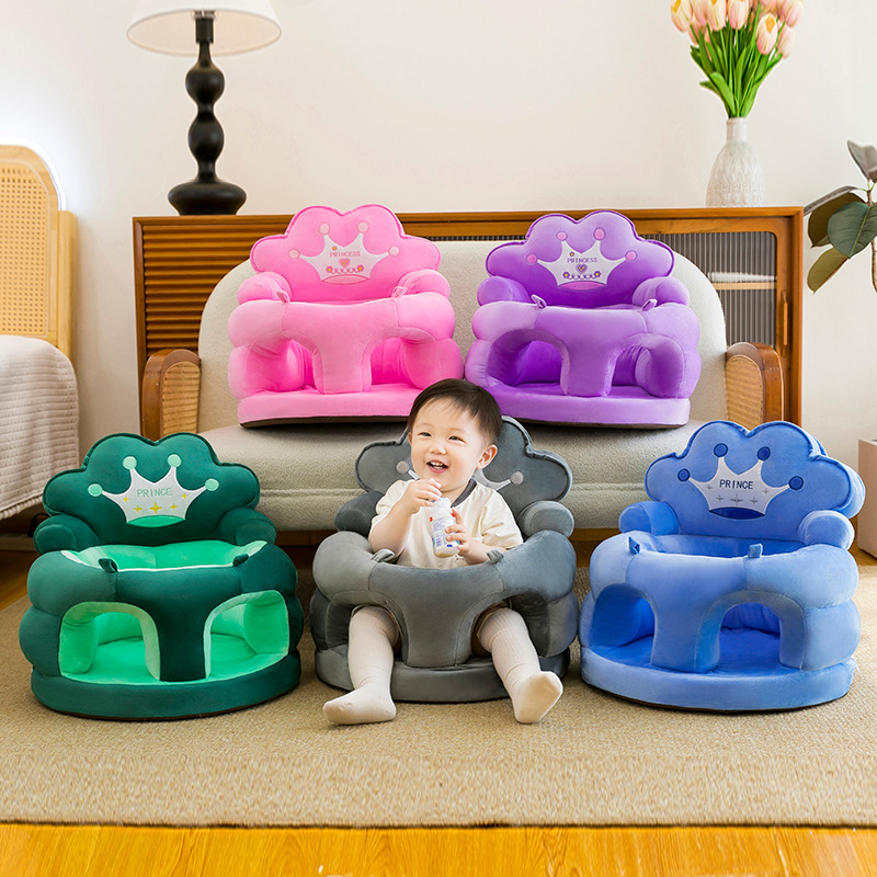 Bebés aprenden a sentarse, sofá infantil, asiento infantil, asiento de comedor de peluche de dibujos animados de columna vertebral