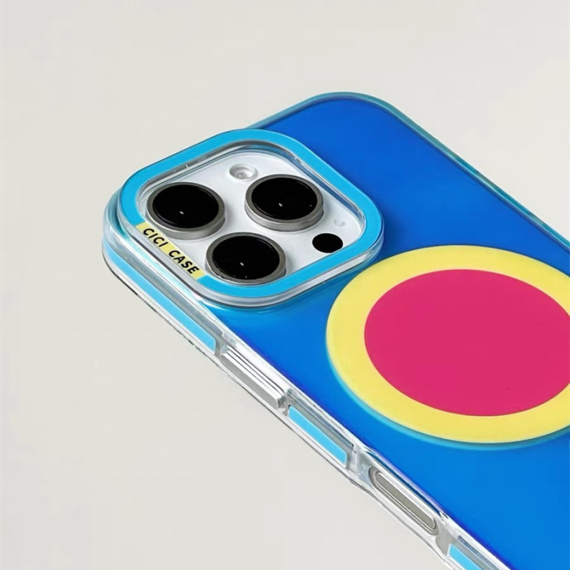 マグネット式マットレーザーマカロン iPhone15/16promax対応 スマホケース Apple17 耐衝撃 シンプル|undefined