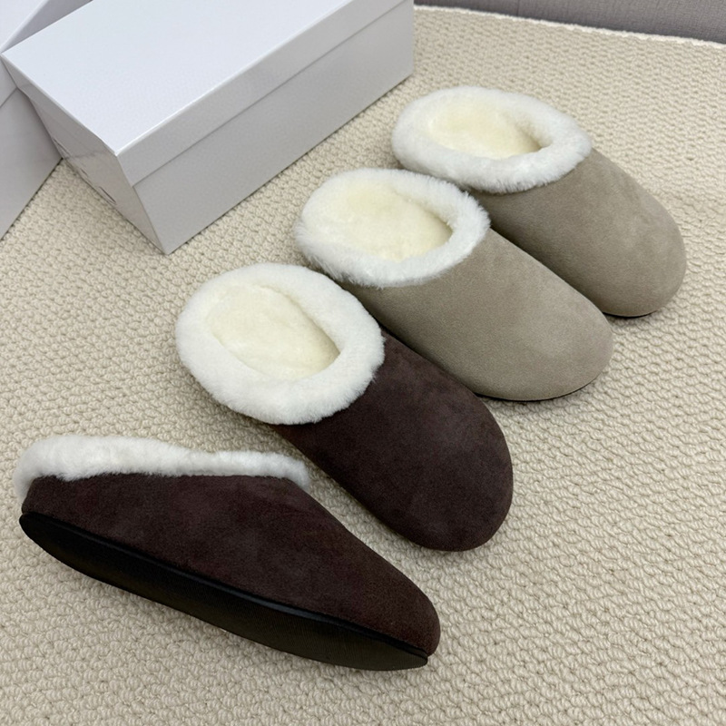 Demi-season keep warm slippers platform flat