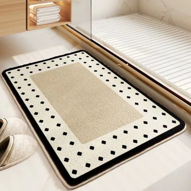 Imitation Cashmere Carpet Entry Door Mat Household Floor Mat Thickened Bathroom Non-Slip Foot Mat Shower Room Toilet Entry Door Mat