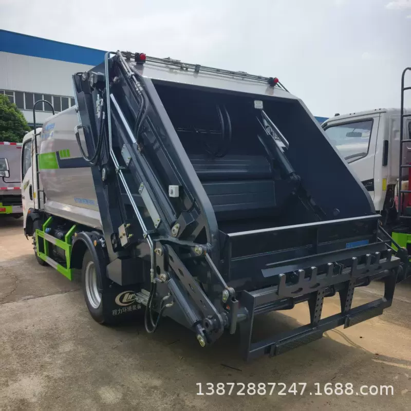 重汽8方压缩垃圾车 自装卸摆臂式垃圾清运车 环卫垃圾收集转运车