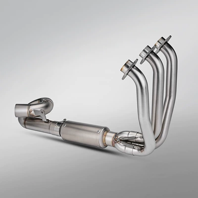 Cfmoto 675Sr Motorcycle Exhaust Pipe Modification with Bottom Exhaust and Front Stainless Steel Exhaust Pipe Section (Motorcycle exhaust pipe) - stainless-steel-front-section-with-rotation