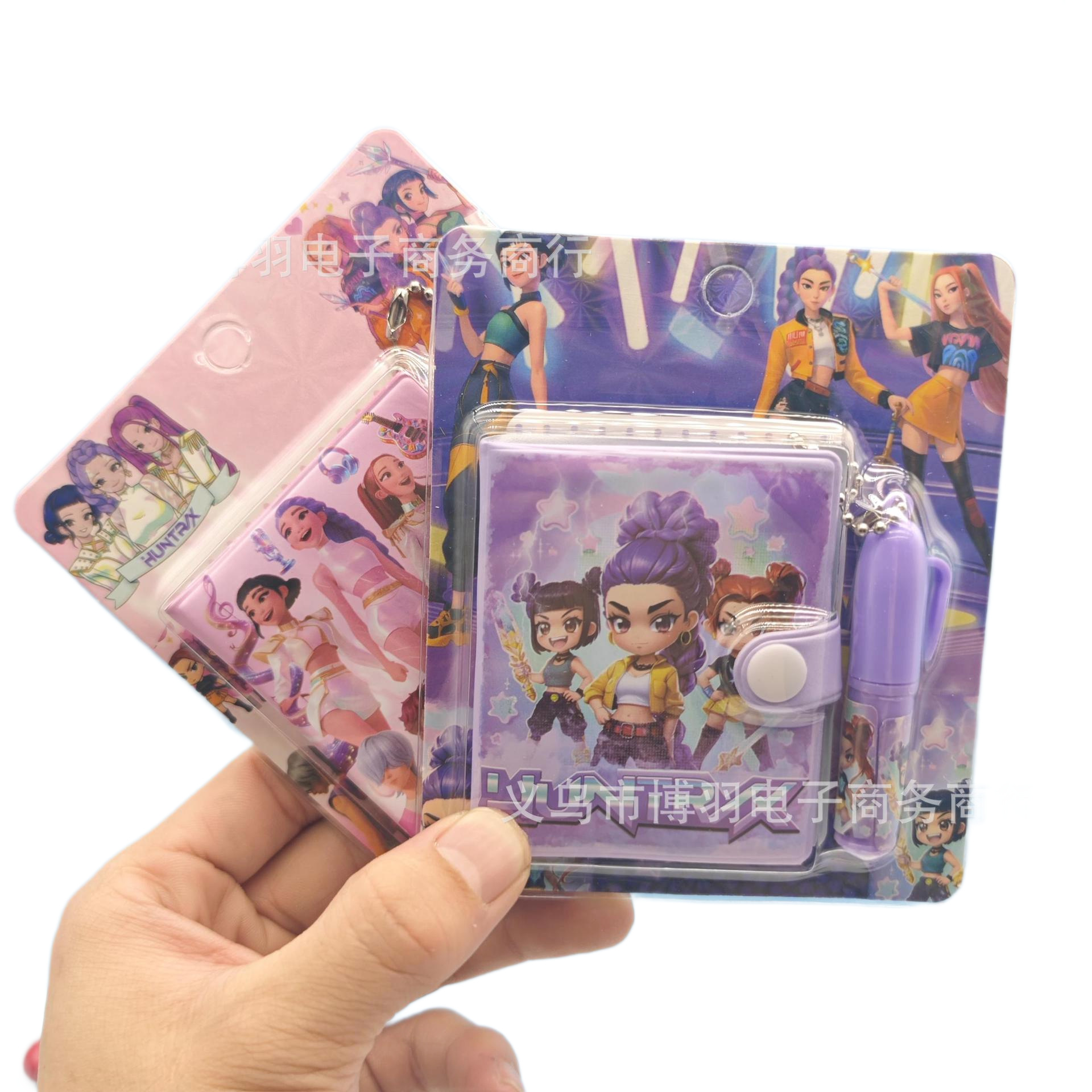 K-POP Caza de brujas película de dibujos animados con un cuaderno de bolsillo de mini diario de bolsillo de estudiantes portátil