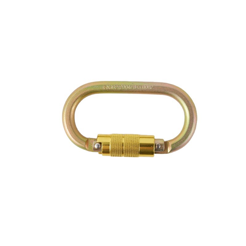 Rock Climbing Rescue High-Altitude 25Kn Aviation Aluminum Buckle Carabiner High-Quality Aluminum Alloy D-Type Main Lock Descender