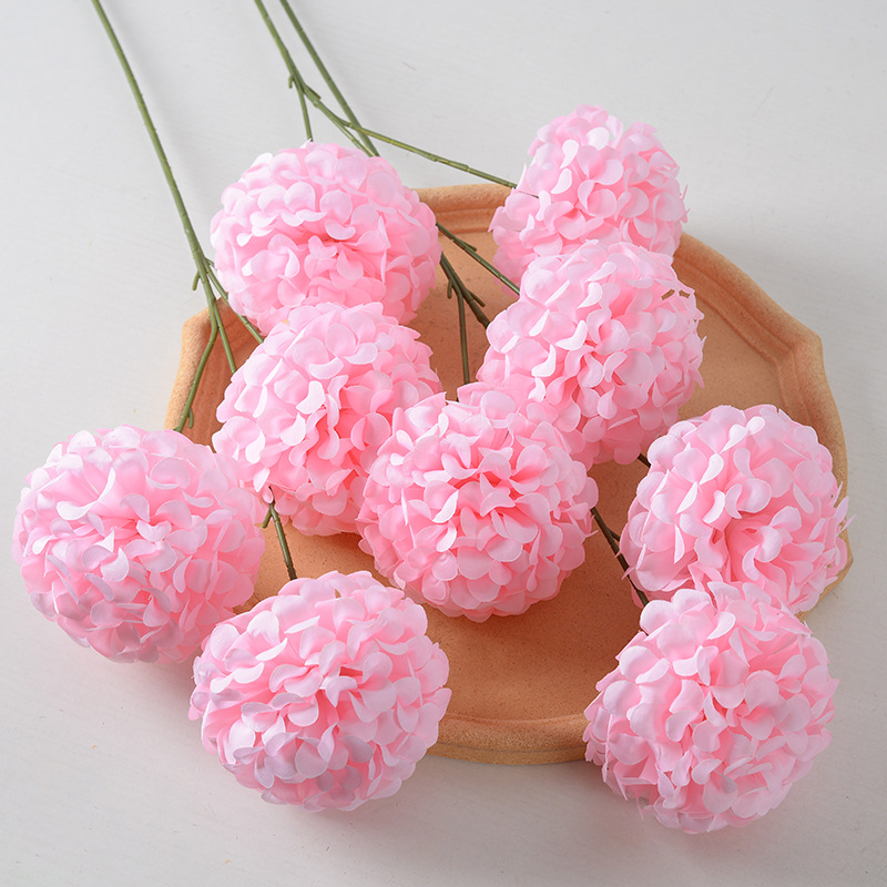 Simulación de hortensias boda estilo Monet sentido avanzado hortensias auditorio de bodas flores falsas hileras de suelo arreglo de pared flores falsas artificiales