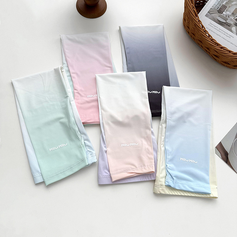 Mangas de gradiente de protección solar para conducir en verano, mangas de protección delgadas anti-UV para brazos, mangas de hielo anti-UV para deportes al aire libre