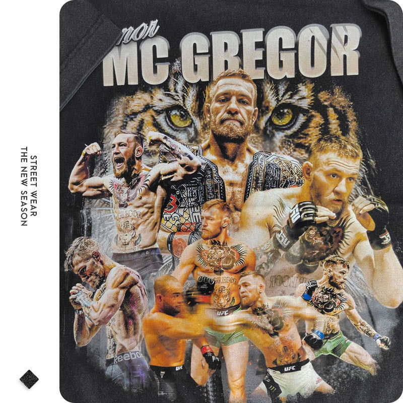 Madartist Conor Mcgregor T-Shirt Ufc Champion Mcgregor Washed Old Retro Boxing Short Sleeves Madartist Conor Mcgregor T-Shirt Ufc Champion Mcgregor Washed Old Retro Boxing Short Sleeves