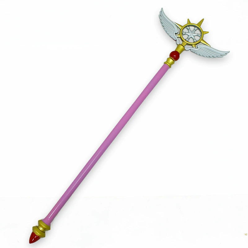 Косплей жезл (Cardcaptor Sakura) с гексаграммой, 95 см, из смолы, с крыльями