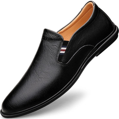 豆豆鞋男皮鞋真皮壹腳蹬透氣休閑品牌夏季2021新款開車牛皮男裝鞋