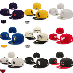 emis棒球帽新款尺寸帽MLB闭口帽男女款嘻哈刺绣棒球帽遮阳帽