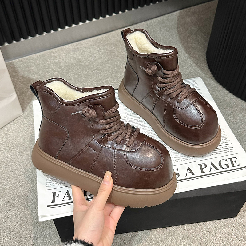Winter fashionable low universal keep warm boots platform