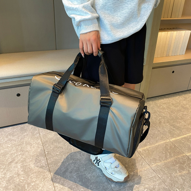 男性用フィットネスバッグ、乾湿分離トレーニングスポーツバッグ、ポータブル荷物バッグ、短距離旅行バッグ、独立したシューズコンパートメント、スイミングバッグ|undefined