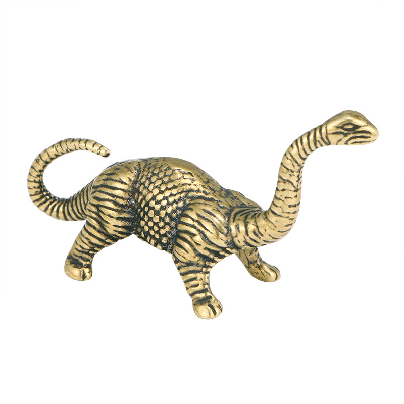 Comercio exterior transfronterizo Venta caliente Latón sólido serie de dinosaurios Diversión personalizada para niños colección de Artesanías de bronce antiguo adornos