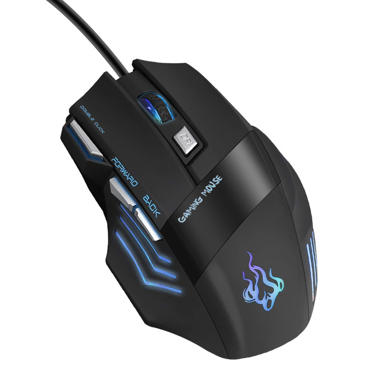 A908 Wired Mouse 7-Button Matte Texture Colorful Luminous Gaming Office 1.5 Meters_voghion.com