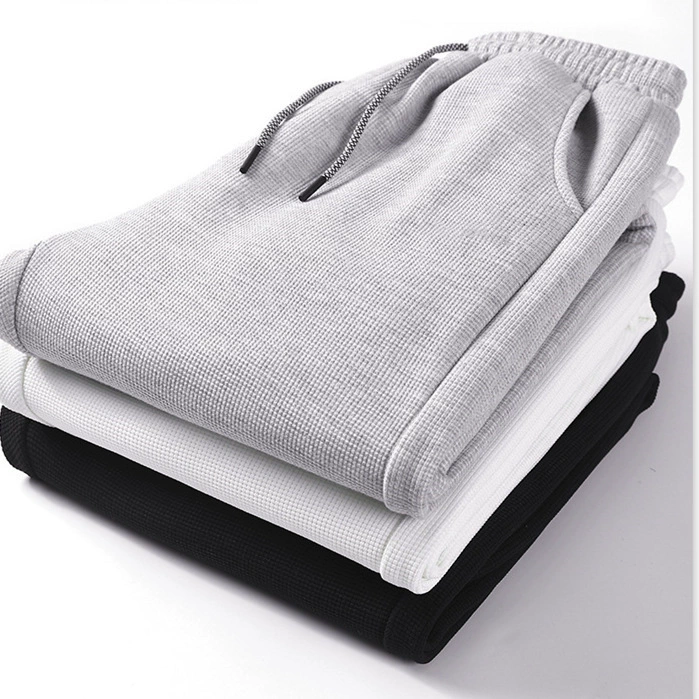 Мужские повседневные брюки-джоггеры из вафельного трикотажа, новинка 2025 года, модные, свободного кроя, на все сезоны, стильные, тонкие, дышащие спортивные штаны