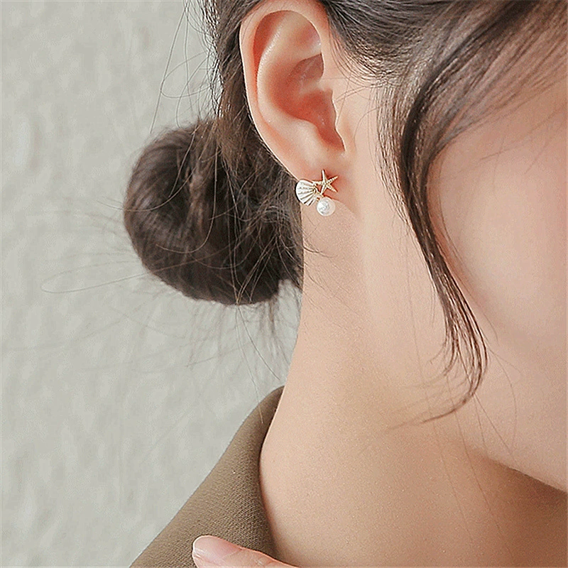 Серебряная игла, креативные асимметричные серьги из жемчуга, серебро 925 пробы