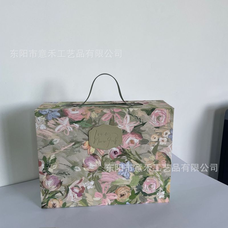 禾湾繁花円結婚花嫁のお土産手提げケース喜糖ハイエンドギフトボックス卸売り|undefined