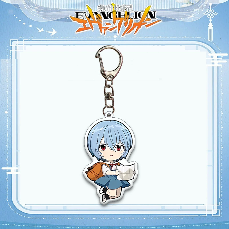 Акриловый брелок (Neon Genesis Evangelion) Q-версия чиби, двусторонняя печать, 5,5 см