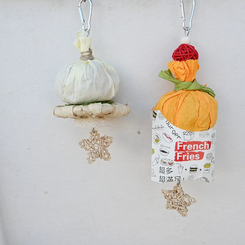 Принадлежности для птиц-попугаев Бумажная капуста кусает шашлык