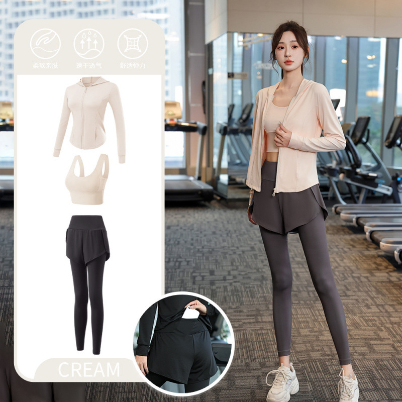 Juego de carrera para mujeres primavera y otoño principiantes de verano yoga deportivo rápido ropa seca trajes transpirables comercio exterior al por mayor