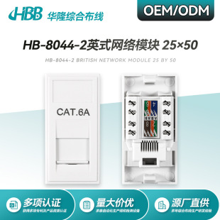 Category 5E/6 Uk25*50Mm Adapter Module Cat5E/Cat6 British Network Module