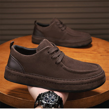 鞋子男2025新品皮面舒适休闲男鞋时尚百搭高级感帅气范欧货乐福鞋