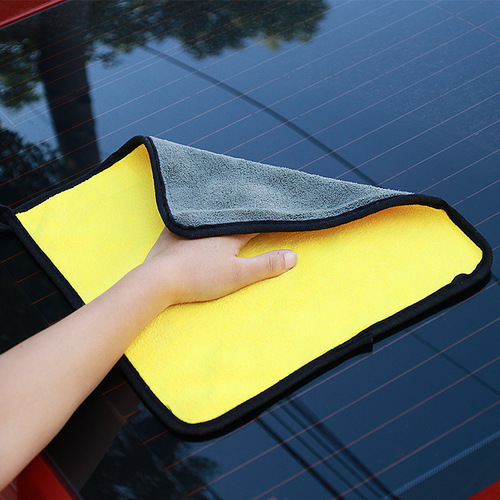 High-density thickened car wash towel large absorbent coral velvet car towel double-sided quick-drying car cleaning car wash towel