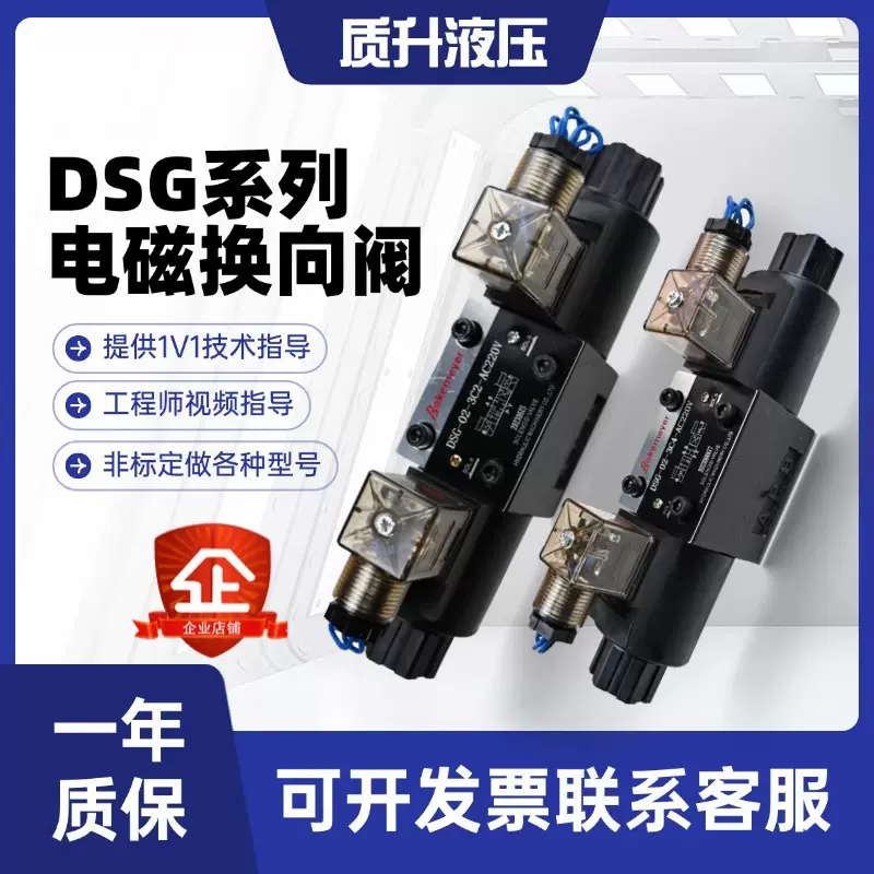 DSG系列0203型电磁换向阀转换阀液压阀液压元件双向阀直动式高压