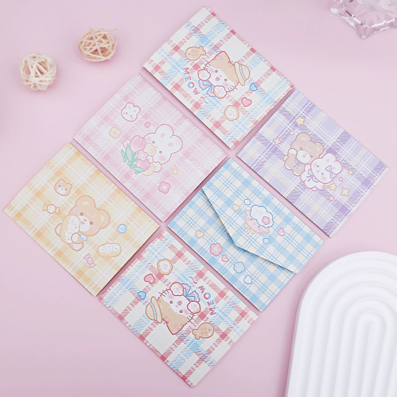 Набор из 70% off мультяшных открыток в стиле инс с ручной росписью и белыми крафтовыми конвертами для детей