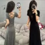 后背夏季新款显瘦连衣裙