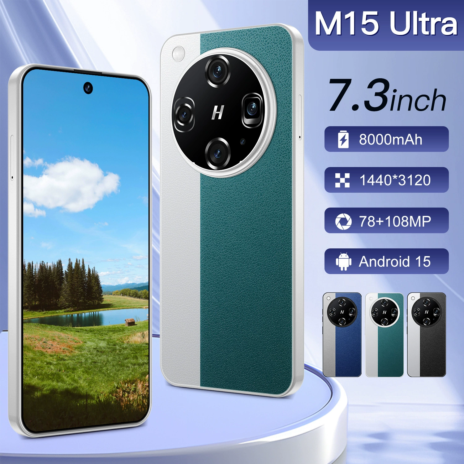 Новый смартфон M15 Ultra 16+1T Android, оптовая партия, заводская цена